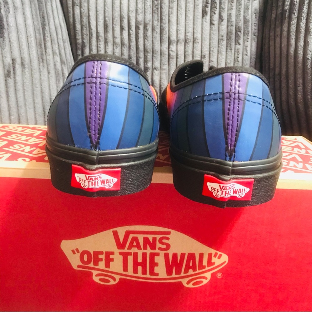 Vans Authentic Refract Rainbow Skate Shoe - Black - Picture 4 of 5